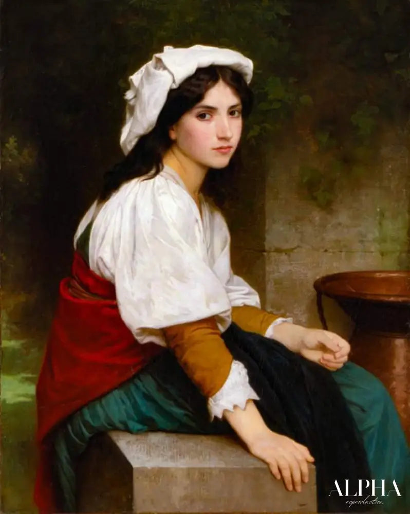 Femme italienne à la fontaine - William Bouguereau - Reproductions de tableaux et peintures haut de gamme