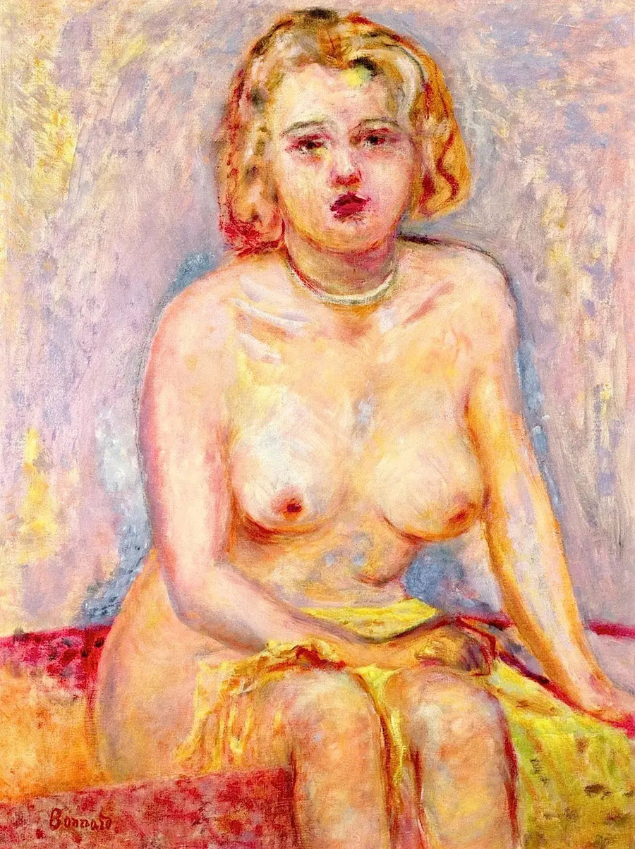 앉아 있는 누드 여성 - 피에르 보나르