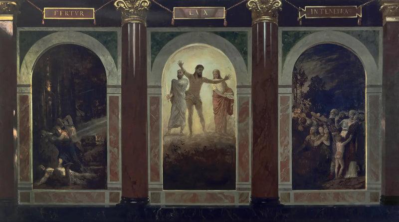 어둠 속의 빛의 축복 - 아놀드 뵉클린

Source:
Fertur lux in tenebras - Arnold Böcklin