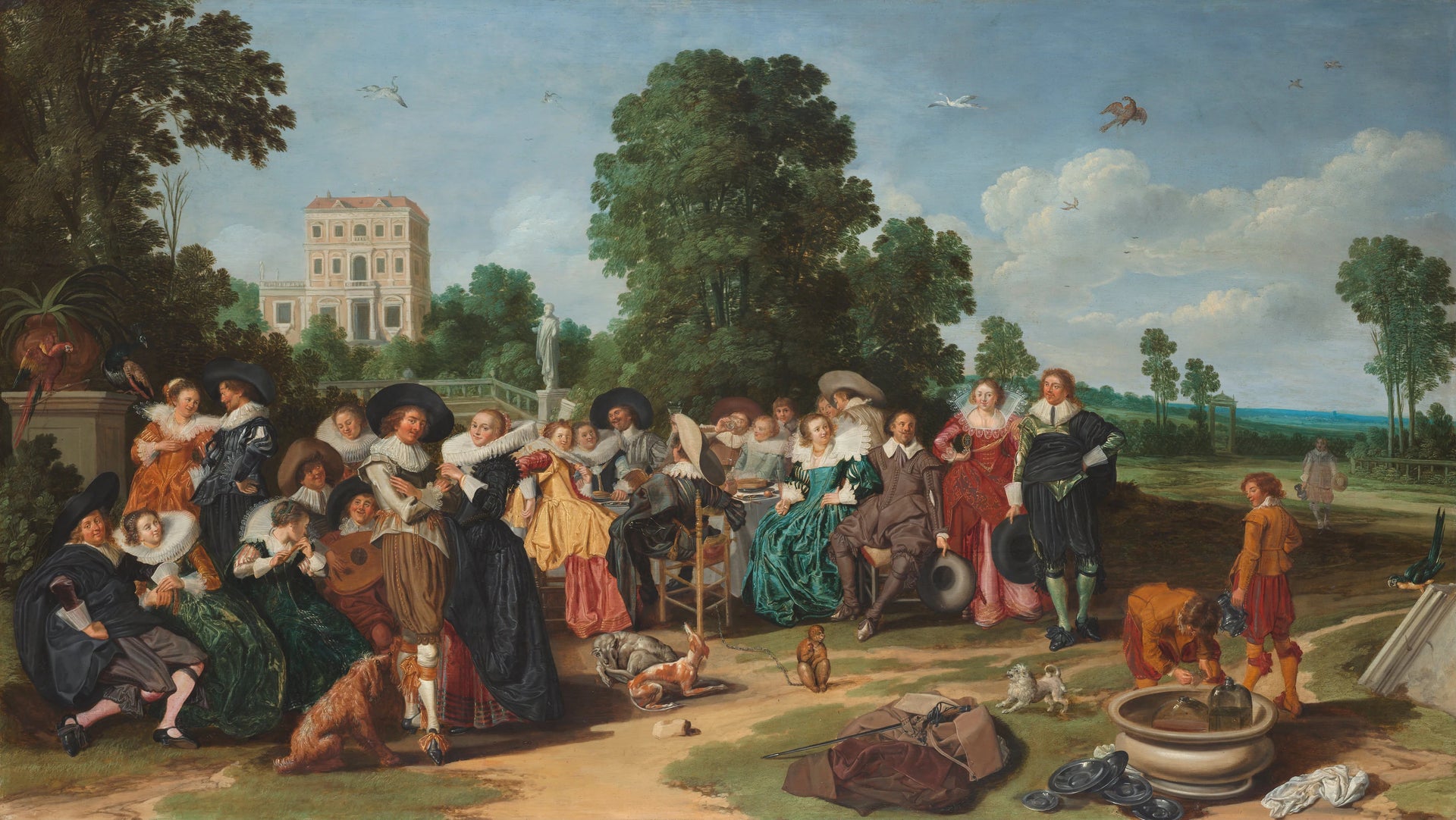 La fête à l'extérieur - Dirck Hals
