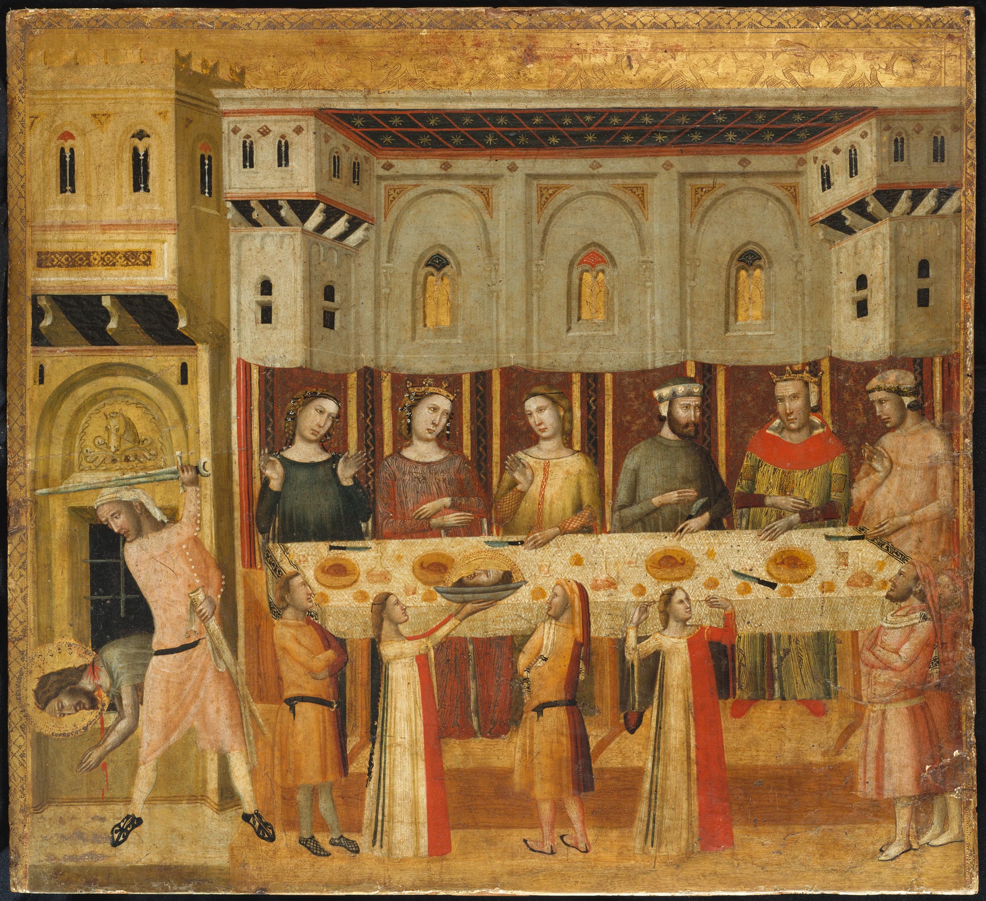 La fête d'Hérode et la décapitation du Baptiste - Giovanni Baronzio