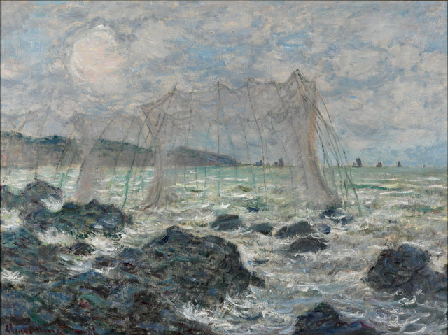 Pourville W768의 어망 - Claude Monet