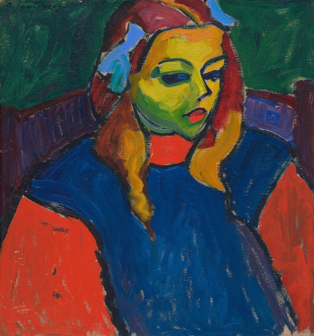 Fille au visage vert - Alexej von Jawlensky image 1 tableau peint à l’huile sur toile
