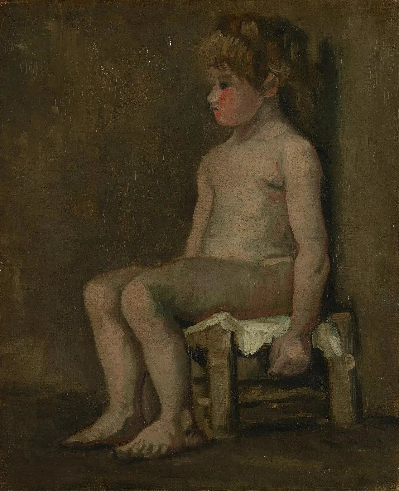 Fille nue, assise - Vincent van Gogh image 1 copie peinte à la main à l’huile