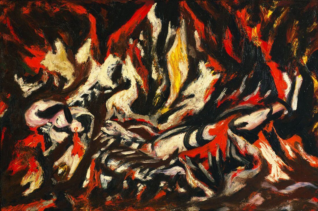 Flamme - Jackson Pollock image 1 copie peinte à la main à l’huile