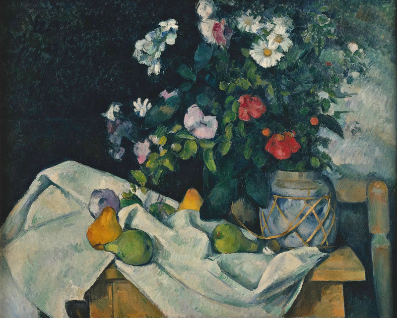 생강 항아리에 담긴 꽃과 과일 - Paul Cézanne