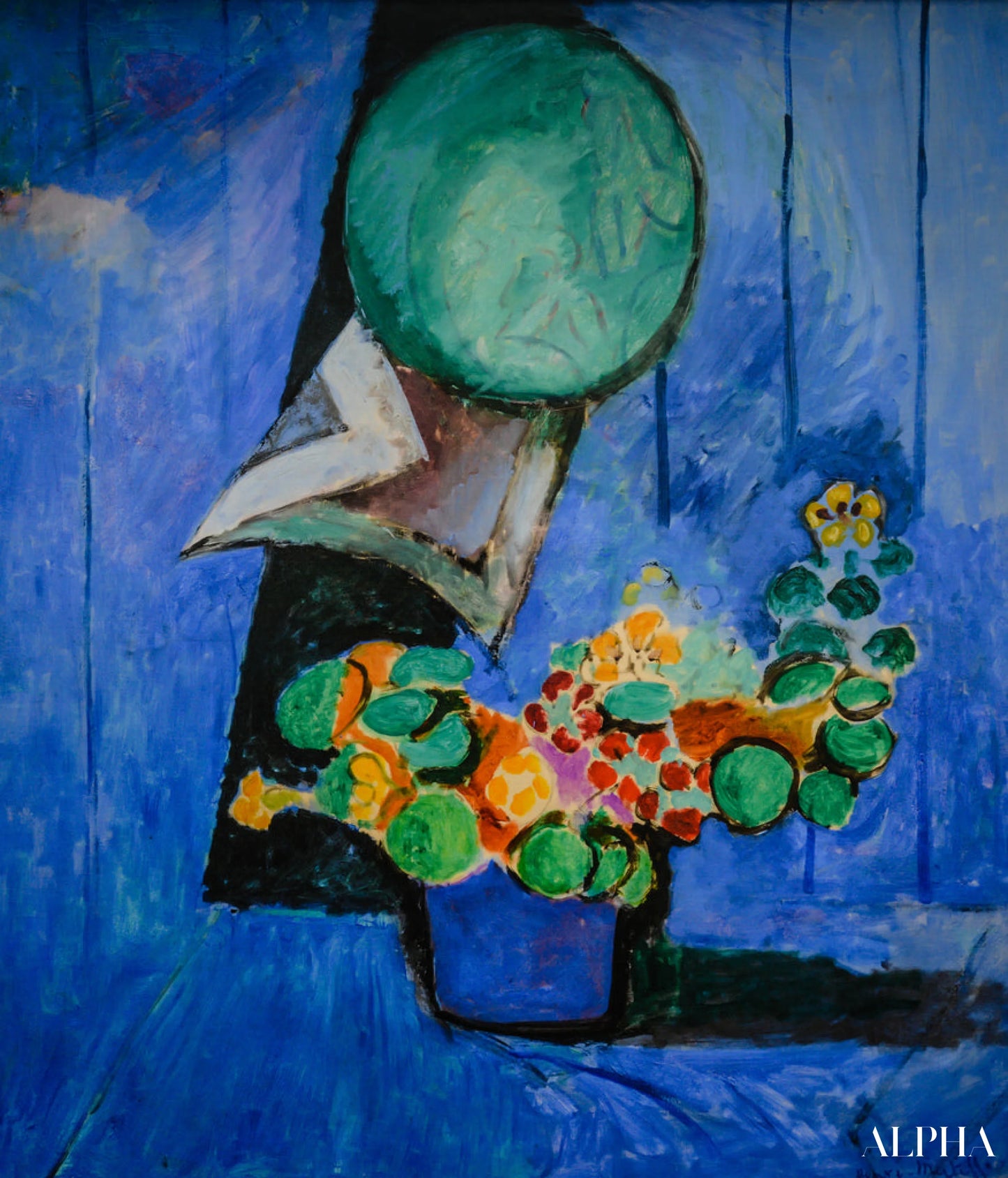 Fleurs et assiette en céramique - Matisse - Reproductions de tableaux et peintures haut de gamme