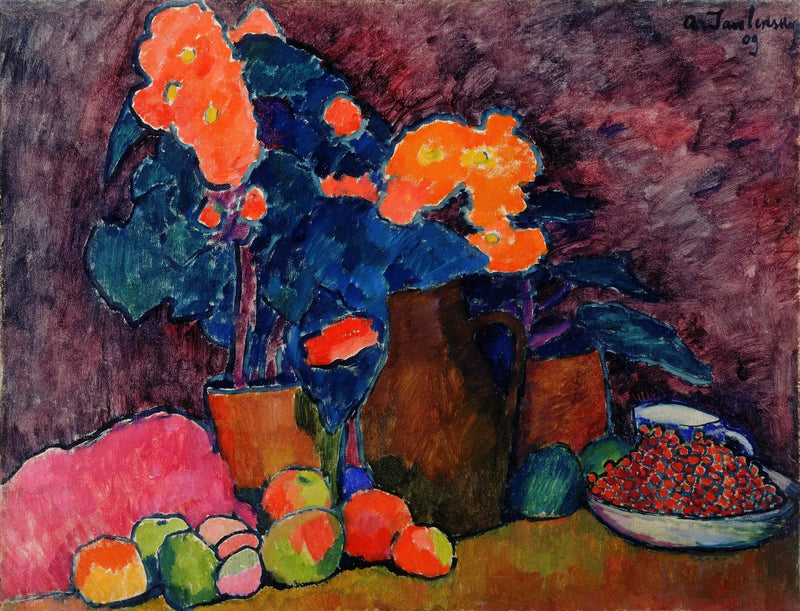 꽃, 과일 및 주전자 - 알렉세이 폰 자울렌스키

Source:
Fleurs, fruits et cruche - Alexej von Jawlensky