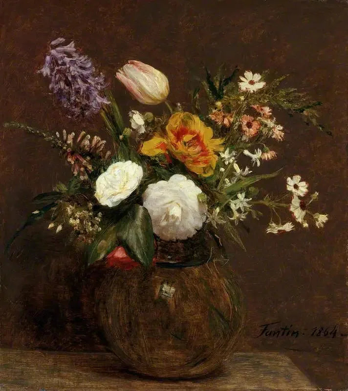 꽃: 튤립, 동백꽃, 자킨스 - 앙리 판탱-라투르

Source:
Fleurs : Tulipes, Camélias et Jacinthes - Henri Fantin-Latour