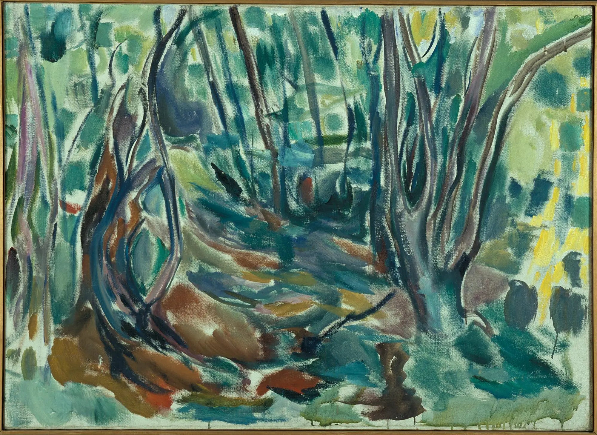 Reproduction du tableau « forêt d'ormes en été - Edvard Munch » par Alpha Reproduction en peinture à l’huile