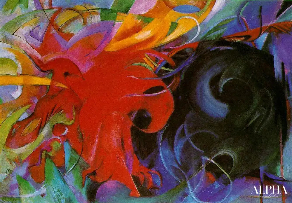 Formes combattantes - Franz Marc - Reproductions de tableaux et peintures haut de gamme