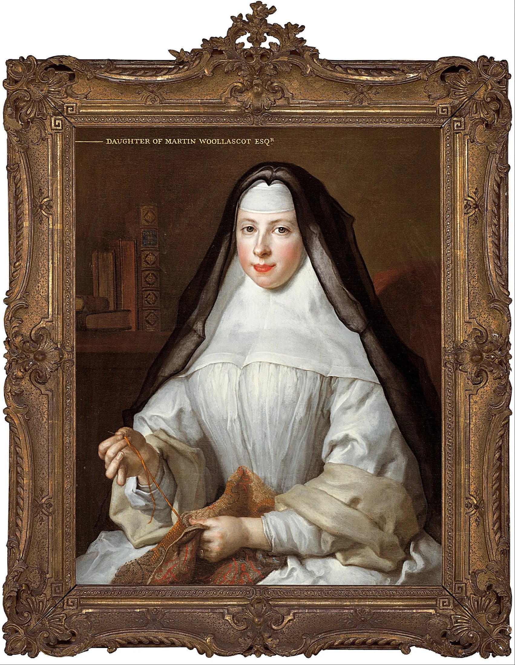 Frances Woollascott, une religieuse augustinienne - Nicolas de Largillière image 1 copie peinte à la main à l’huile