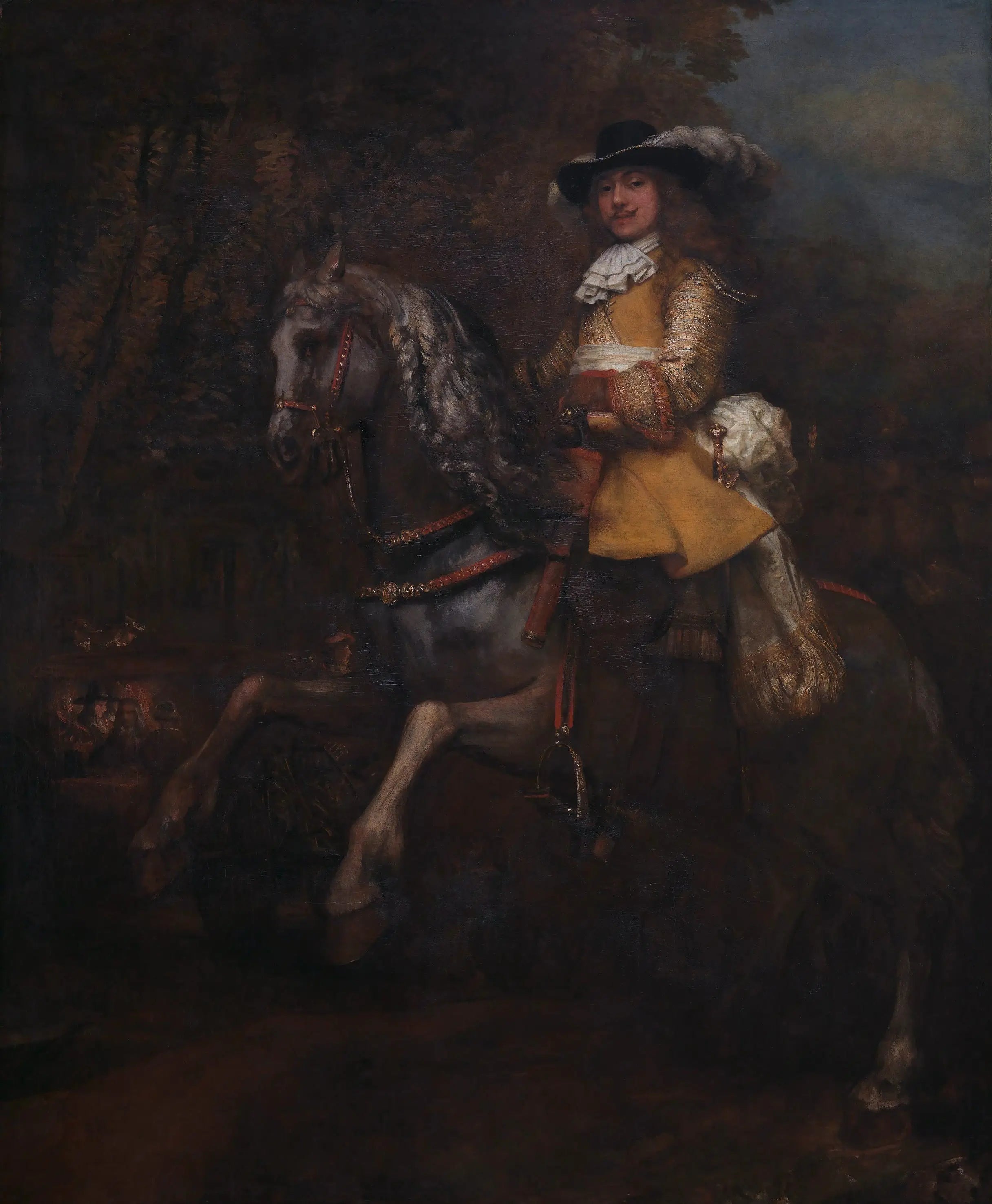 Frédéric Rihel à cheval - Rembrandt image 1 tableau peint à l’huile sur toile