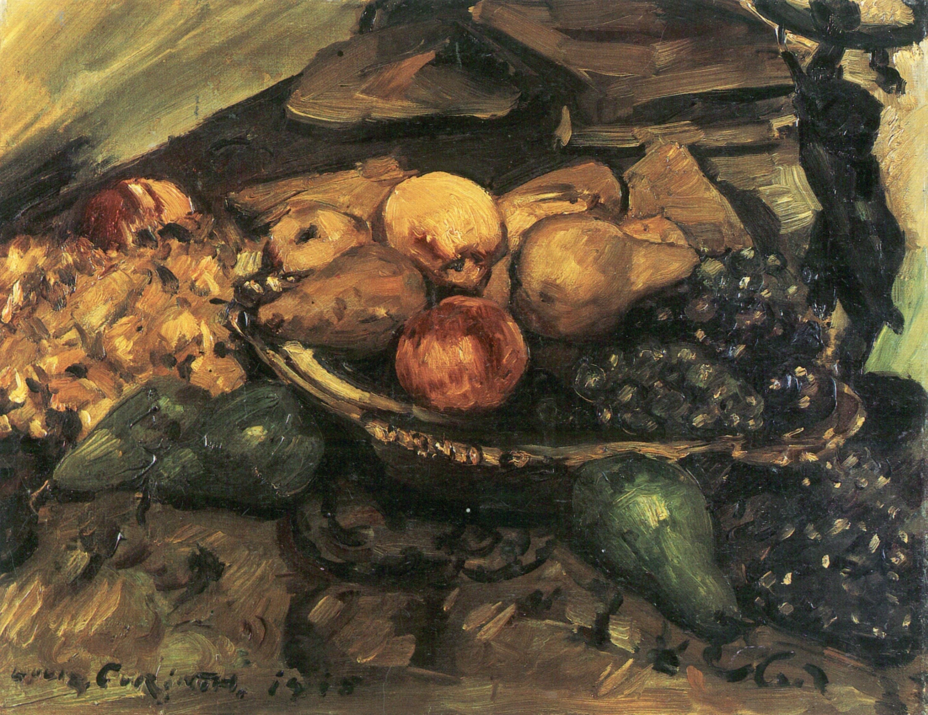 Früchtestillleben - Lovis Corinth image 1 copie de tableau peinte à la main