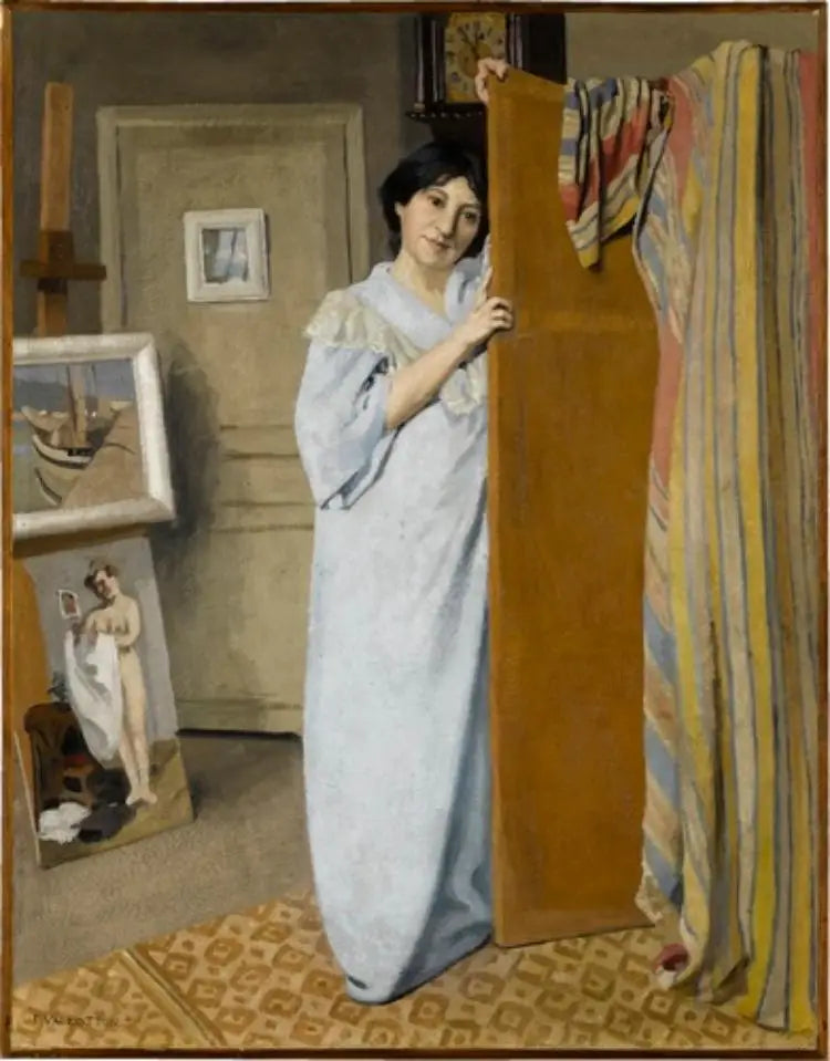 가브리엘 발로통이 작업장에 있는 모습 - 펠릭스 발로통

Source:
Gabrielle Vallotton dans l'atelier - Félix Vallotton