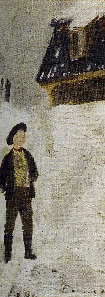 Reproduction du tableau « Garçon dans la neige - Edvard Munch » par Alpha Reproduction en peinture à l’huile
