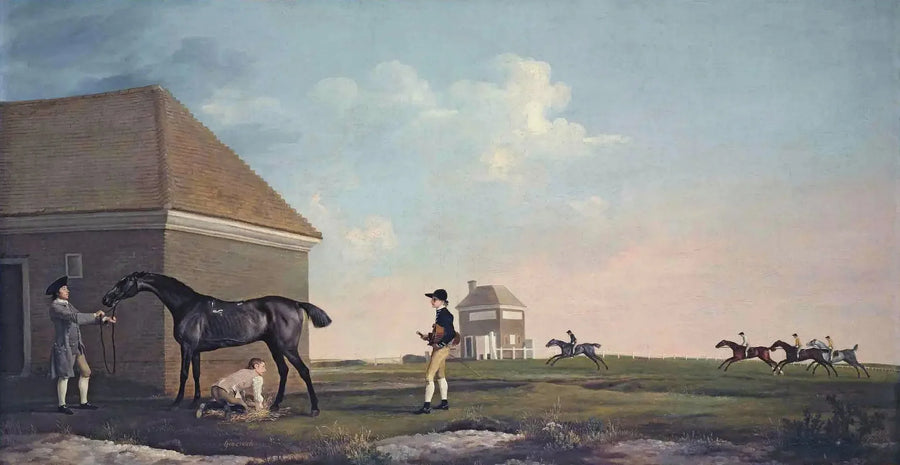 뉴마켓 히스의 기믹락, 조련사, 마부, 기수와 함께 - 조지 스텁스

Source:
Gimcrack sur Newmarket Heath, avec un entraîneur, un palefrenier et un jockey - George Stubbs
