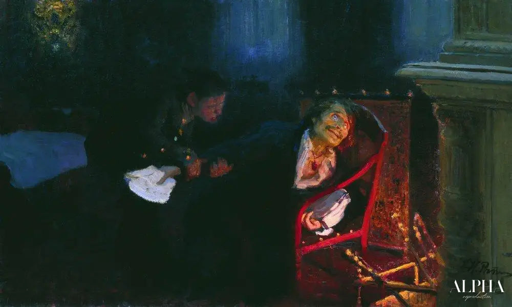 Gogol brûle le manuscrit de la deuxième partie des "Âmes mortes" - Ilya Repin - Reproductions de tableaux et peintures haut de gamme