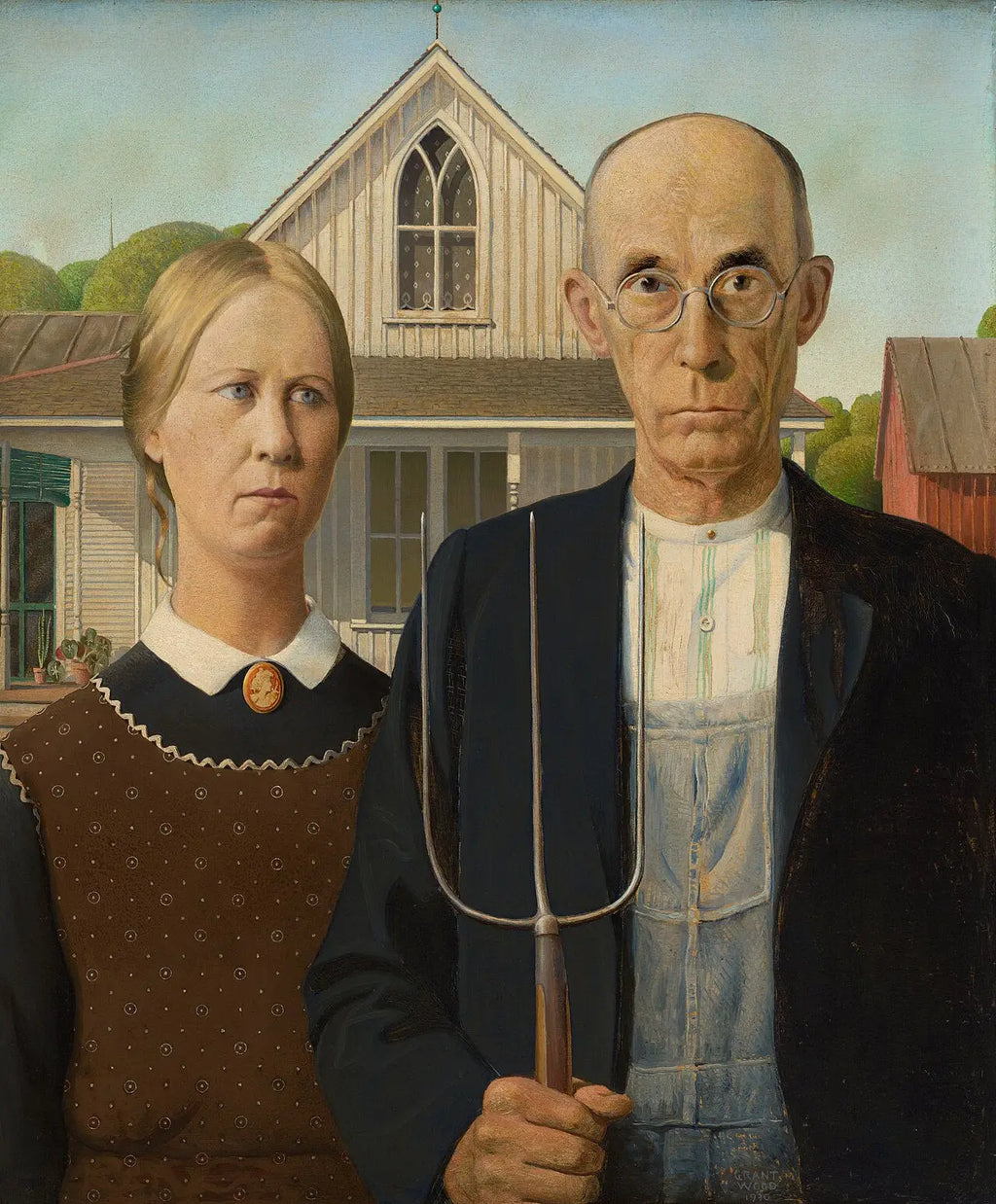 gothique américain - Grant Wood - Alpha Reproduction