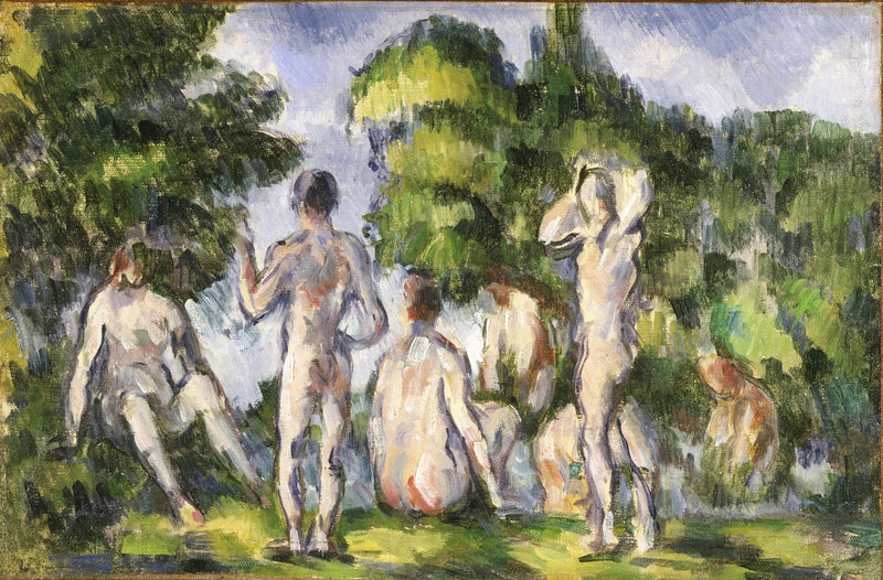 목욕하는 사람들 그룹 - Paul Cézanne