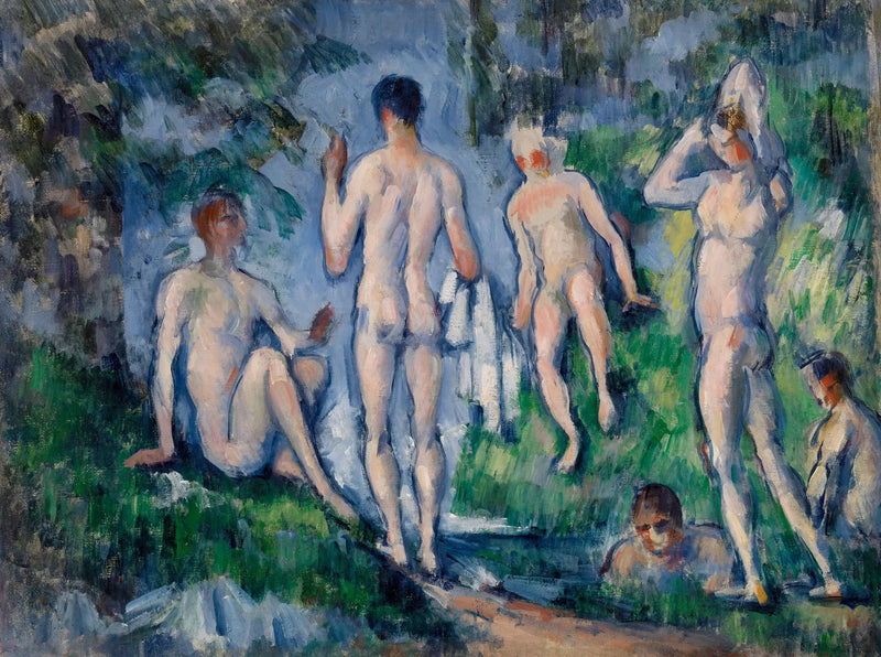 목욕하는 사람들 그룹 - Paul Cézanne