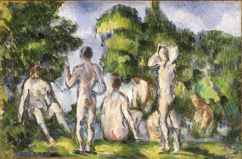 목욕하는 사람들 그룹 - Paul Cézanne