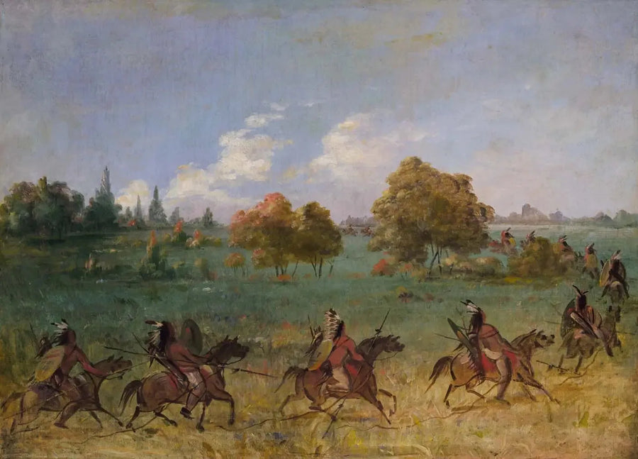 전투 그룹 코만치 이동, 완전 장비됨 - 조지 캐틀린

Source:
Groupe de guerre comanche en marche, entièrement équipé - George Catlin