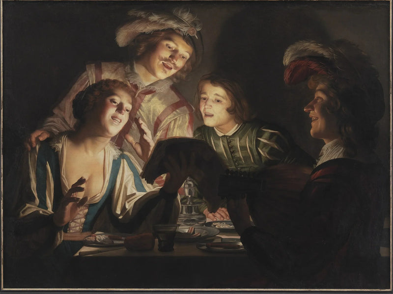 초의 빛 아래의 음악 그룹 - Gerrit van Honthorst