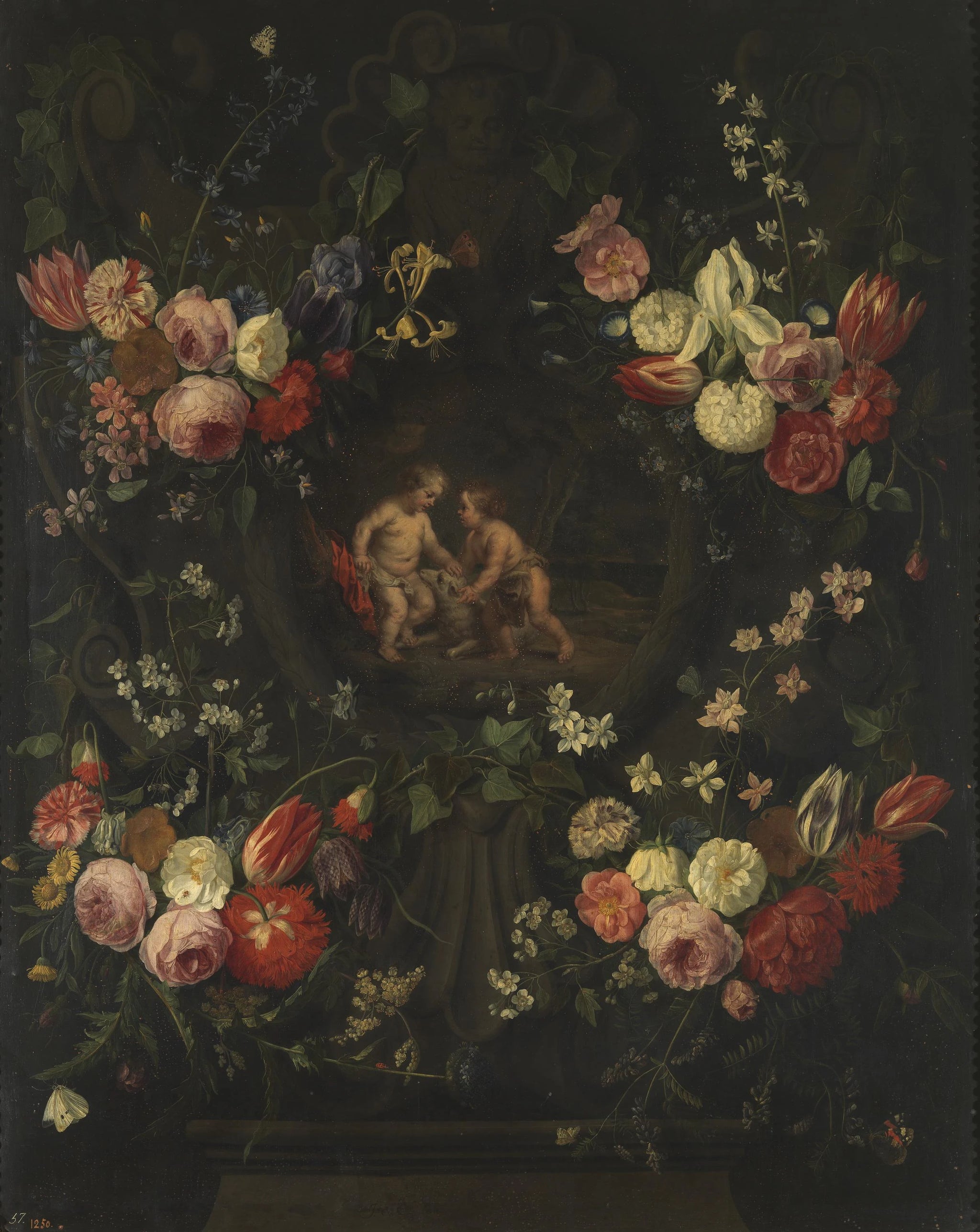 Guirlande avec l'Enfant Jésus et Saint Jean - Jan van Kessel