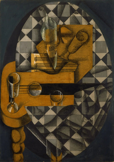 Guitare et lunettes - Juan Gris - Alpha Reproduction