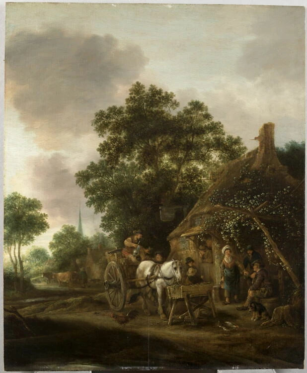 La halte devant l'auberge - Isaac van Ostade