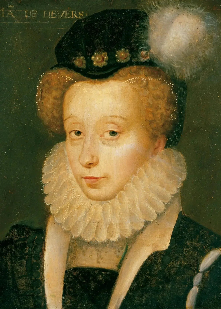 앙리엣 드 클레브 (1542–1601), 네베르 공작부인 - 프랑수아 클루에

Source:
Henriette de Clèves (1542–1601), 4e duchesse de Nevers - François Clouet