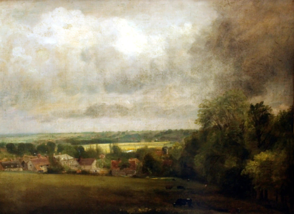 Higham Village on the River Stour - John Constable image 1 reproduction de peinture à l’huile