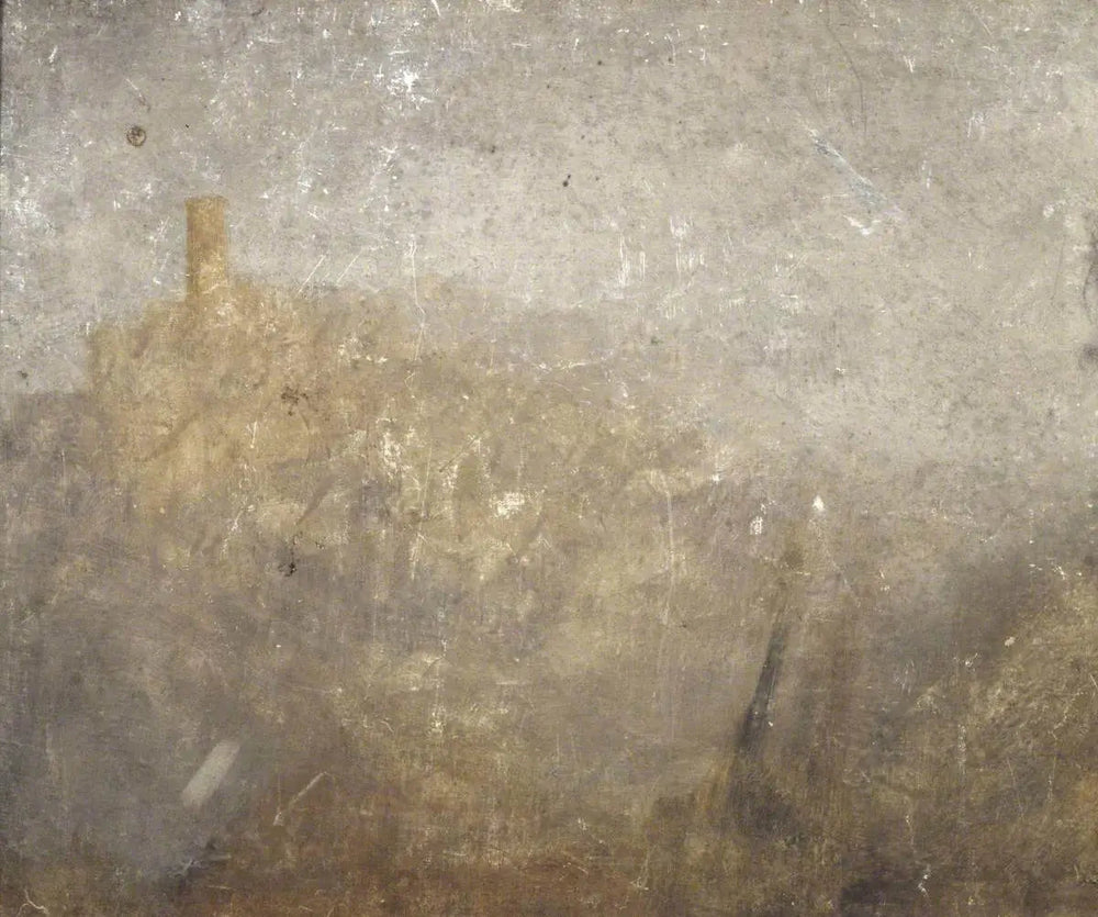 Hilly Landscape with Tower - J. M. W. Turner image 1 reproduction artisanale de tableau