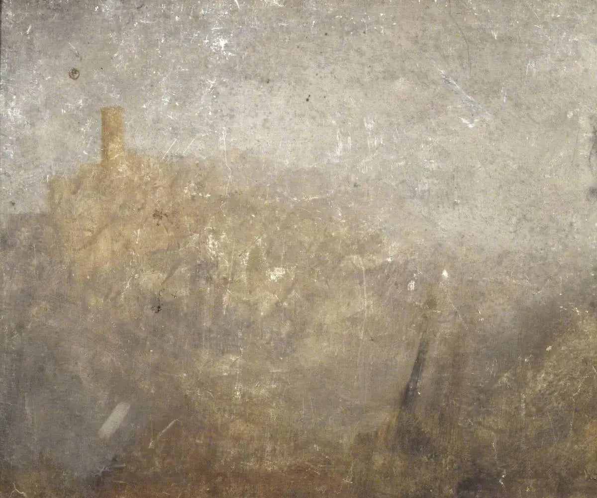 Hilly Landscape with Tower - J. M. W. Turner image 1 reproduction artisanale de tableau