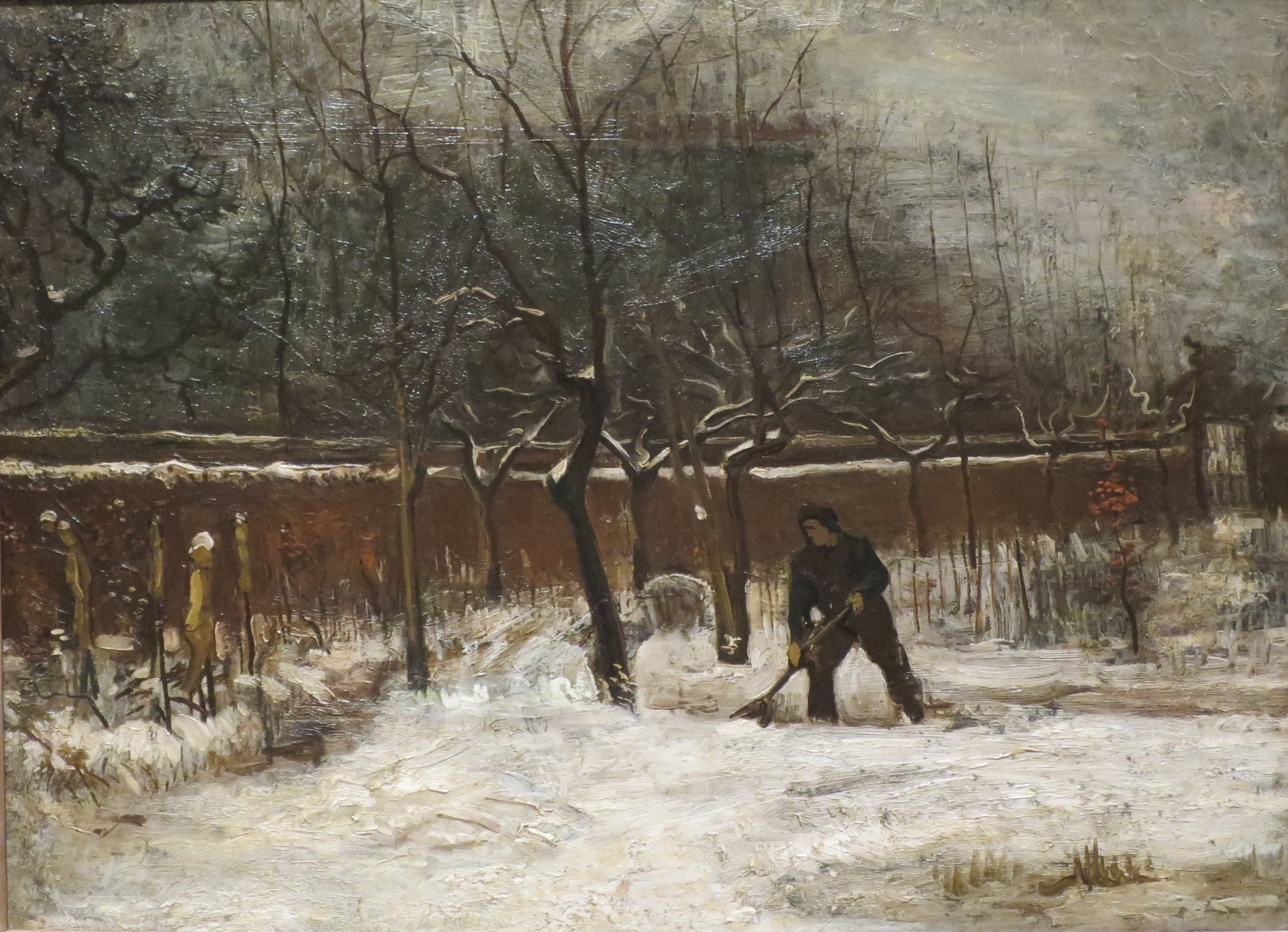 Reproduction du tableau « Hiver (Le jardin du presbytère sous la neige) - Vincent van Gogh » par Alpha Reproduction en peinture à l’huile
