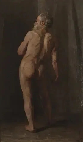 Homme nu debout - Piet Mondrian image 1 copie de tableau peinte à la main