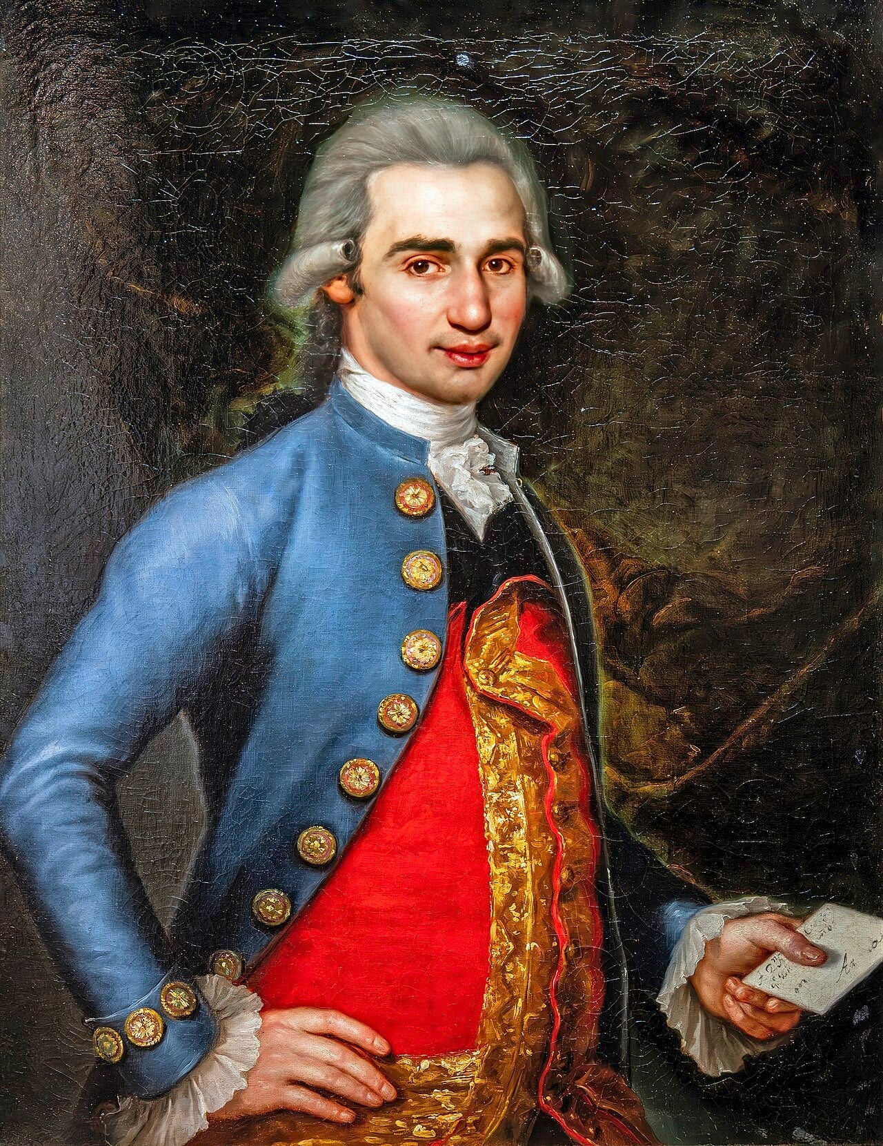 Homme tenant une lettre - Francisco Bayeu