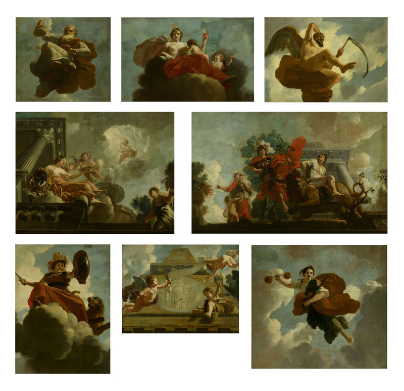 Huit représentations allégoriques du plafond de la Leprozenhuis - Gérard de Lairesse