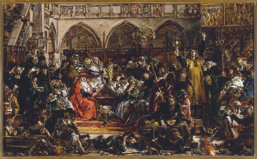 Influence de l'université sur le pays, d'après la série « Histoire de la civilisation en Pologne » - Jan Matejko image 1 reproduction de peinture à l’huile