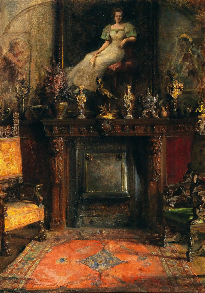 벽난로와 그림이 보이는 내부 - 아르투르 페라리스

Source:
Intérieur avec vue sur une cheminée et un tableau - Artur Ferraris