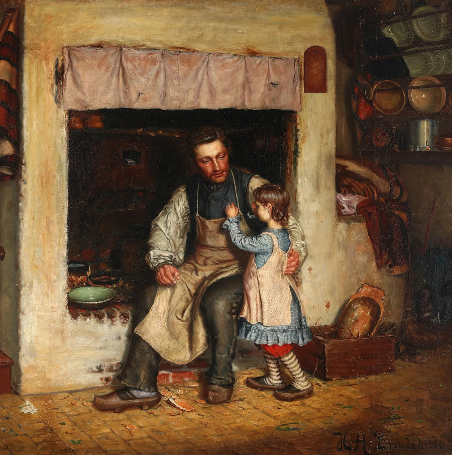 작은 소녀와 남자가 있는 주방 내부 - H. A. Brendekilde

Source:
Intérieur d'une cuisine avec une petite fille et un homme. - H. A. Brendekilde