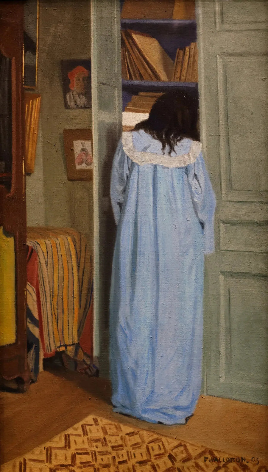 내부, 파란색 옷을 입은 여성 옷장을 뒤지는 모습 - 펠릭스 발로통

Source:
Intérieur, femme en bleu fouillant dans une armoire - Félix Vallotton