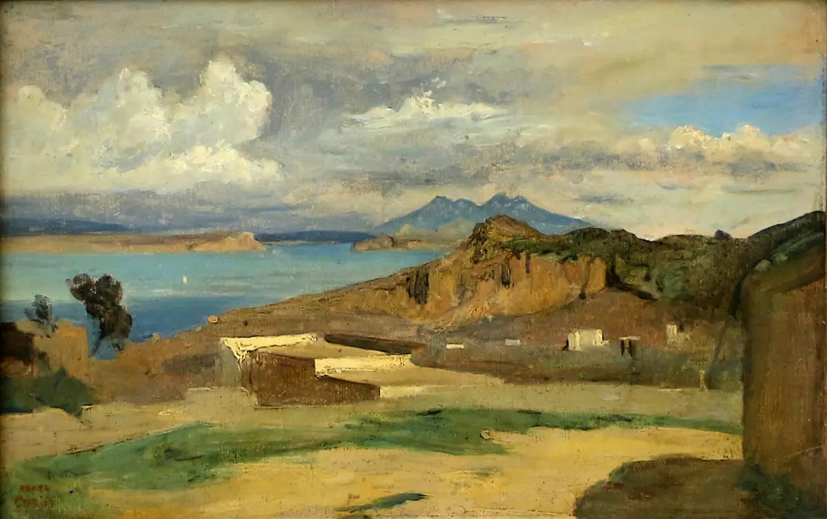 Ischia vue prise des pentes du mont Epomeo - Jean-Baptiste Camille Corot - Alpha Reproduction