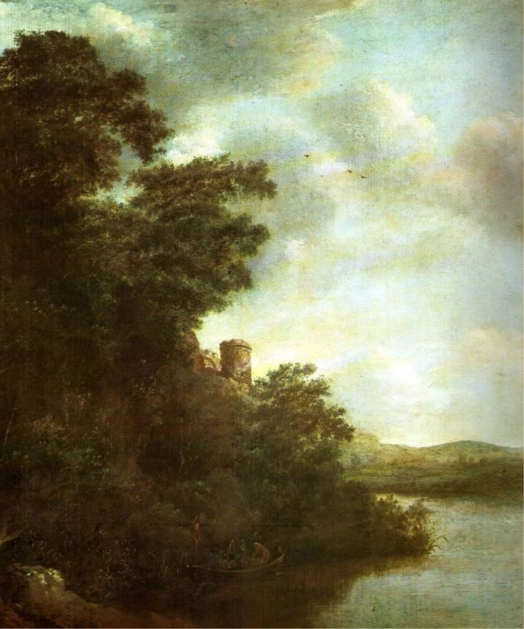 Rivière dans la forêt, peinture de Jacob van Ruisdael