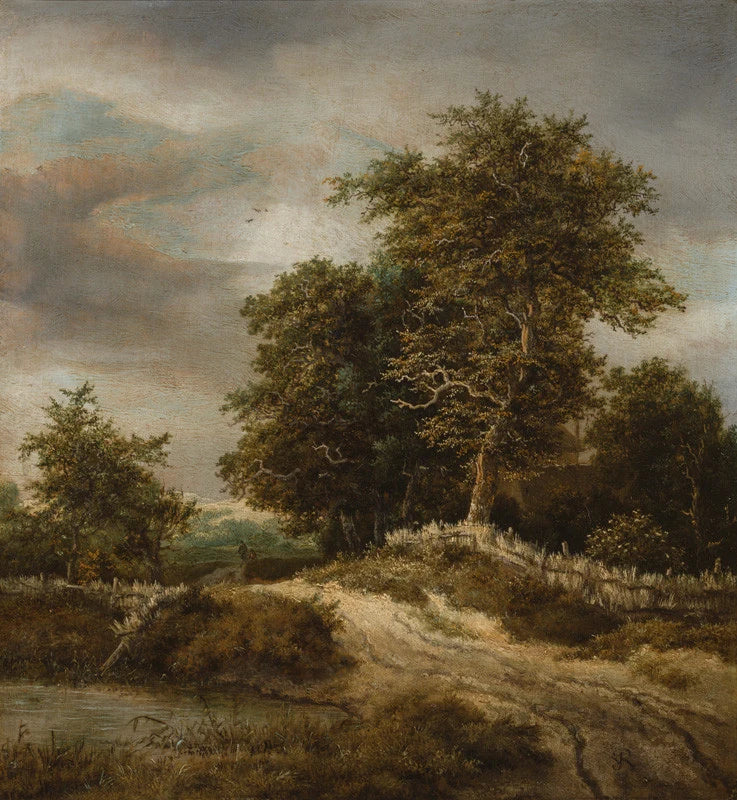 Sentier entre les arbres, peinture de Jacob van Ruisdael