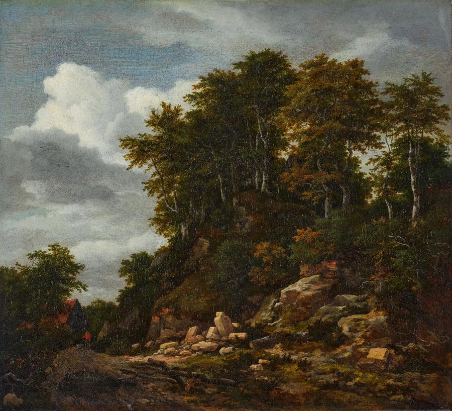 Carrière dans la forêt, peinture de Jacob van Ruisdael