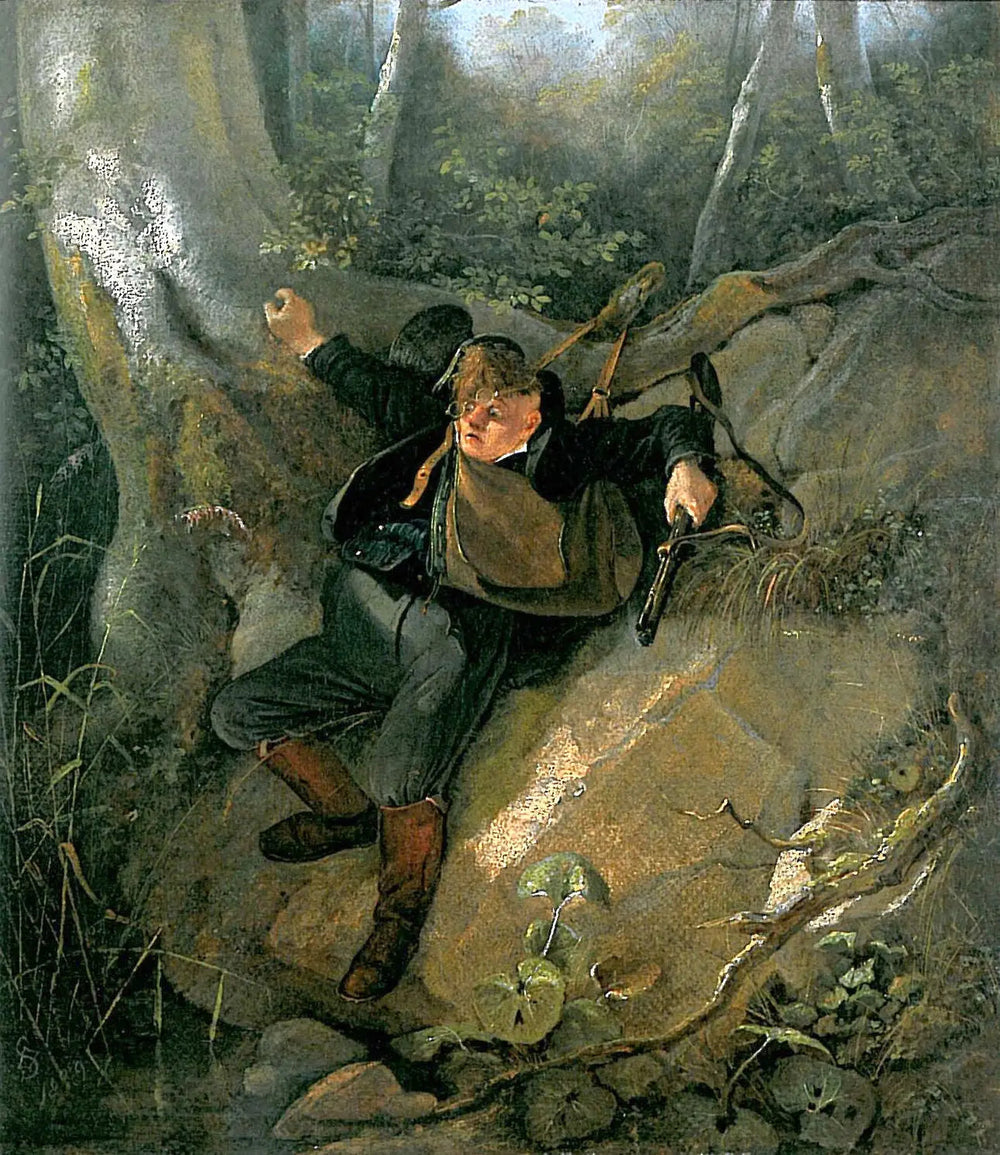 Jagdunglück - Carl Spitzweg image 1 reproduction de peinture à l’huile