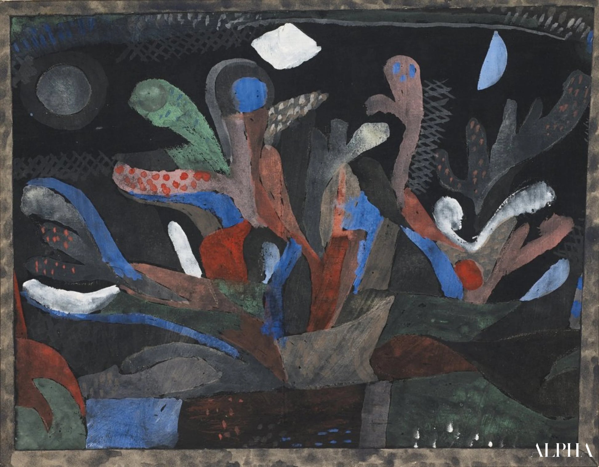 어두운 색조의 정원 - Paul Klee - 고급 그림 및 회화 복제본