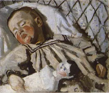 Jean Monet endormi - Claude Monet image 1 copie peinte à la main à l’huile